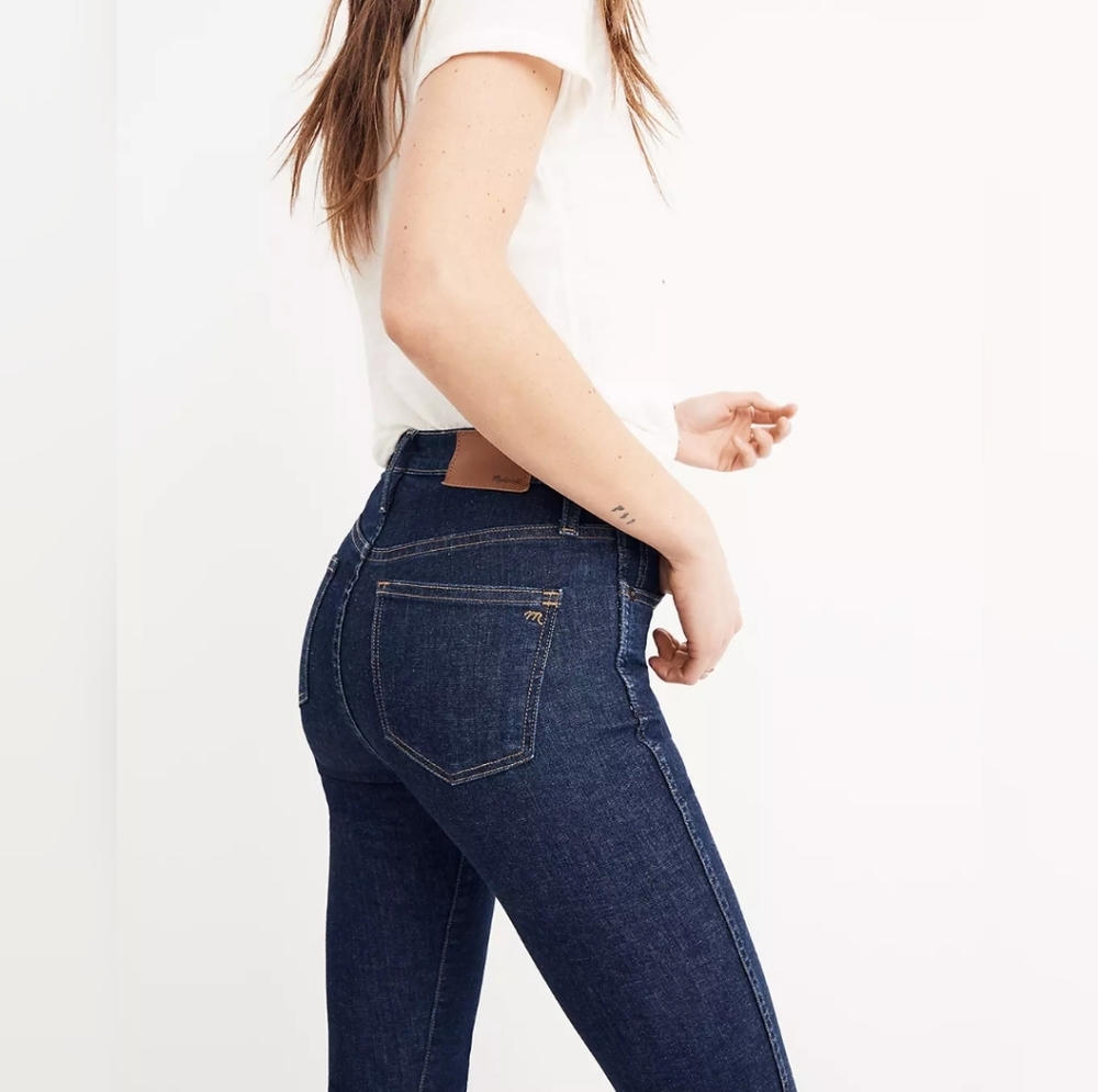 Madewell 10" High Rise Skinny Jeans in Lucille Dark Wash